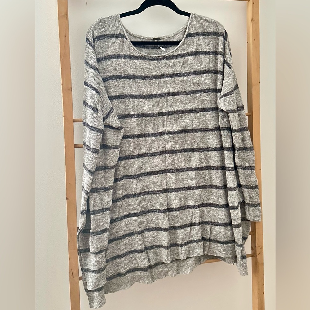 Free People Beach Intimate Stripe Oversized Sweater Tunic Dress Coverup We The